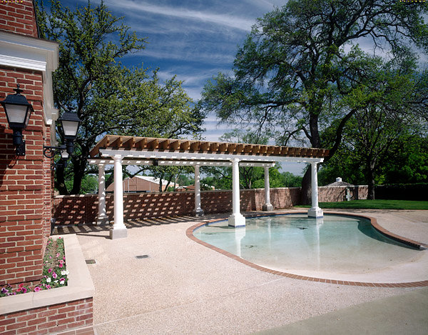 Pergola and Columns in Courtyard