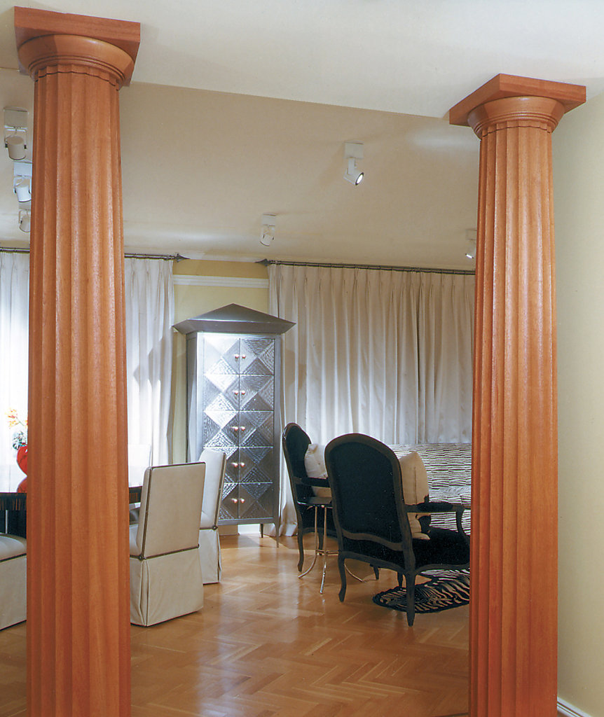 Stain-Grade Fluted Doric Columns