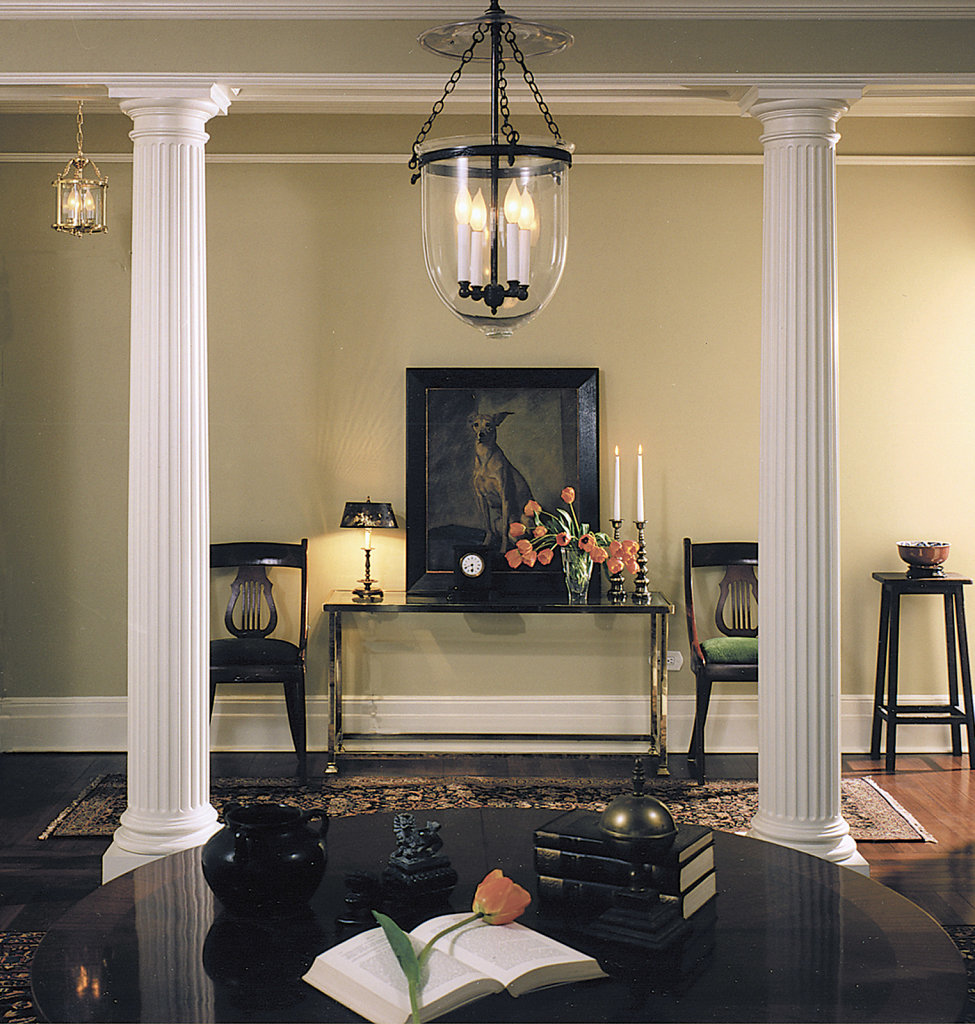 Fluted Doric Columns in Sitting Area